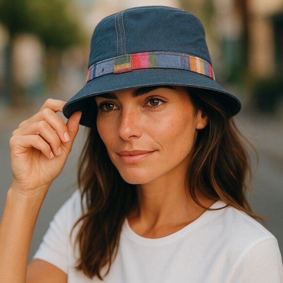 Oleg Cassini Design Vintage Fedora Bucket Hat Casual Unisex 7-1/8